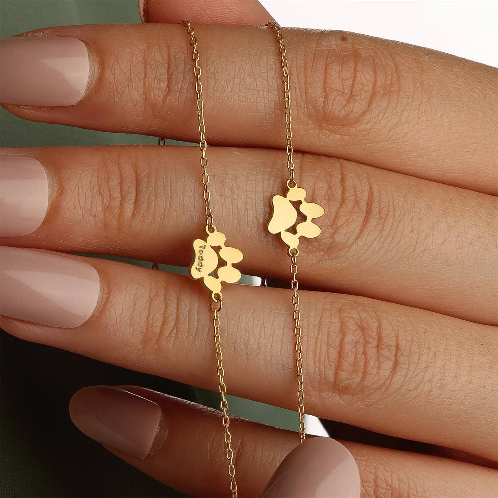 Personalised Paw Bracelet